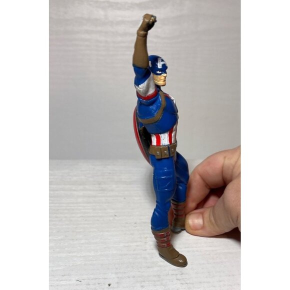 Marvel Captain America Rubber Action Figure With Shield 6" - Picture 3 of 11